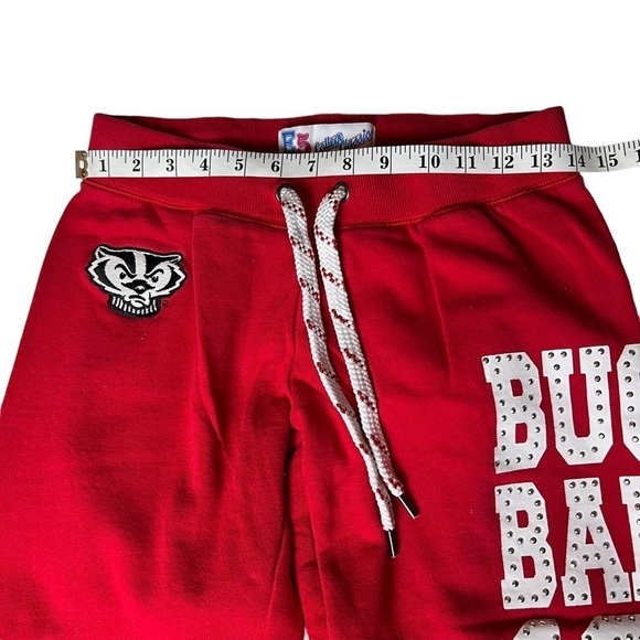 Wisconsin WI Badgers UWM Red Sweatpants Women’s SZ S Bucky Bling College Classic - Picture 6 of 9